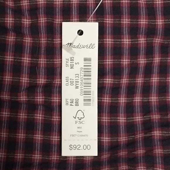 Madewell Checkered Crop Top - Picture 4 of 11